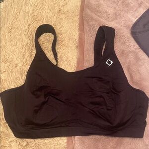 Moving Comfort Black Sports Bra with Criss-Cross Design